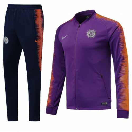Manchester City 18/19 Jacket Tracksuits Purple With Pants